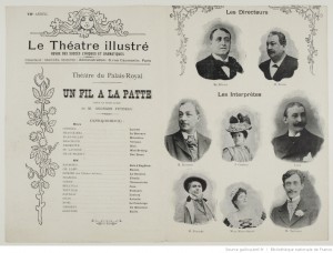 Programme du Théâtre du Palais-Royal, 09-01-1894. Source : Bnf/ Gallica